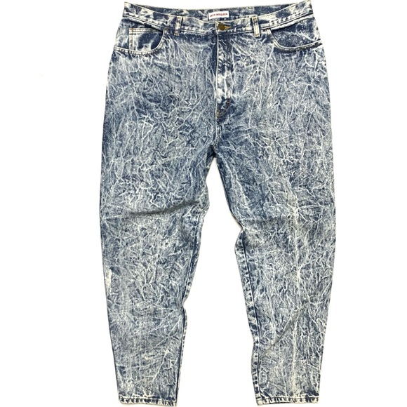 Vintage Jack MulQueen Women’s Acid Washed High Waist Denim Mom Jeans Size 38x32 - Picture 4 of 9